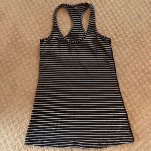 Lululemon Black and white stripe tank top